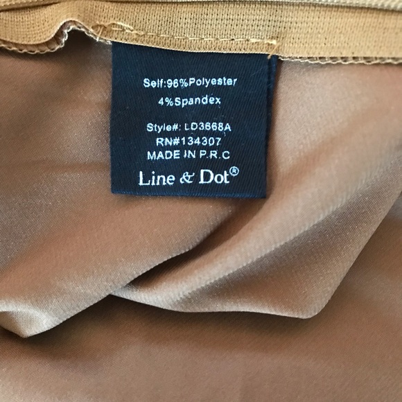 Line & Dot Gold Satin Long Dress - Picture 5 of 5